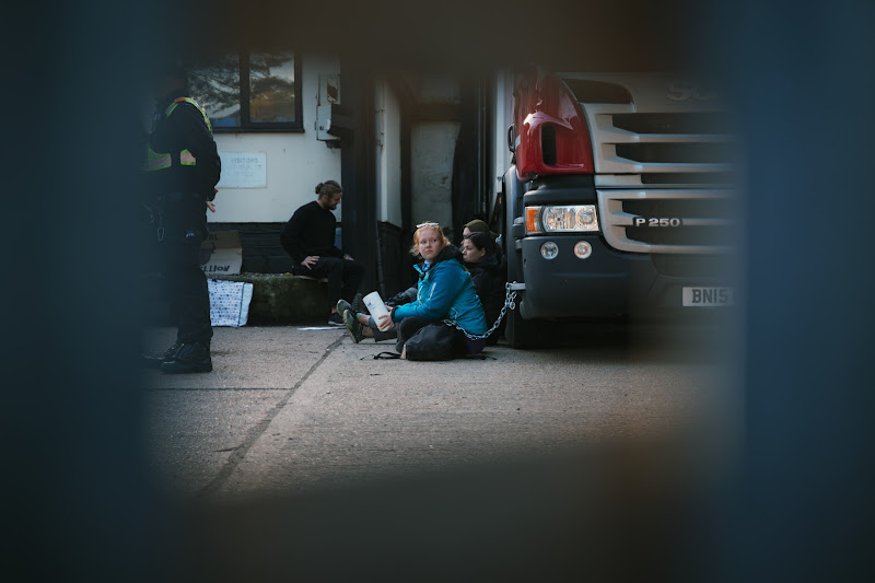 Activists Locked On To A Truck At Slaughterhouse Action