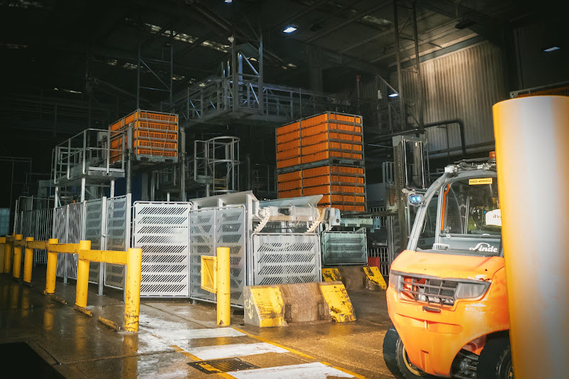 The chicken gas chamber at Avara chicken slaughterhouse Brackley, UK