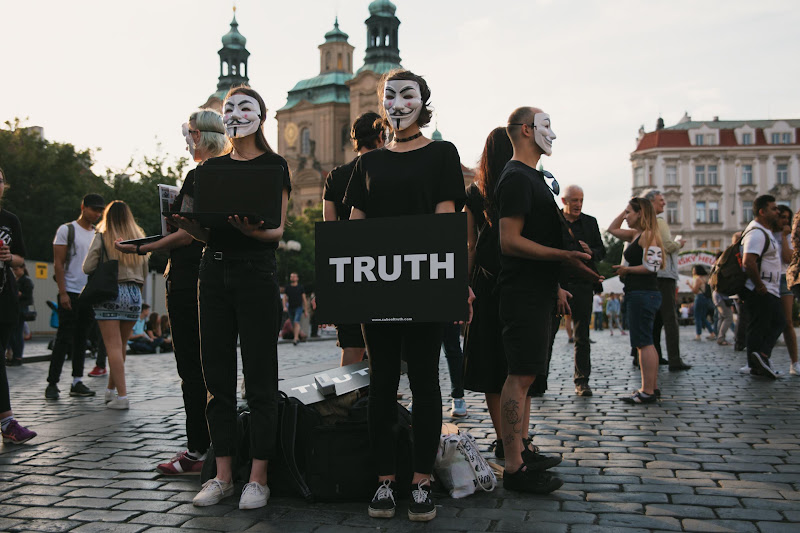 Activists Stood In AV Cube Of Truth